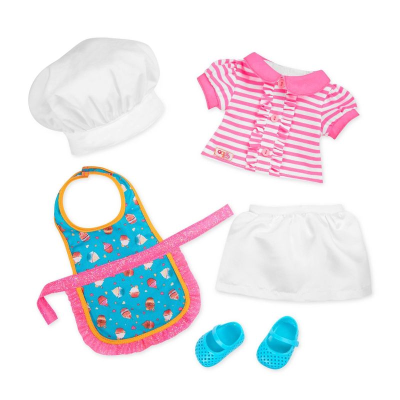 Our Generation 18" Doll with Cooking Set - Jenny & R.V. Seeing You Food Bundle