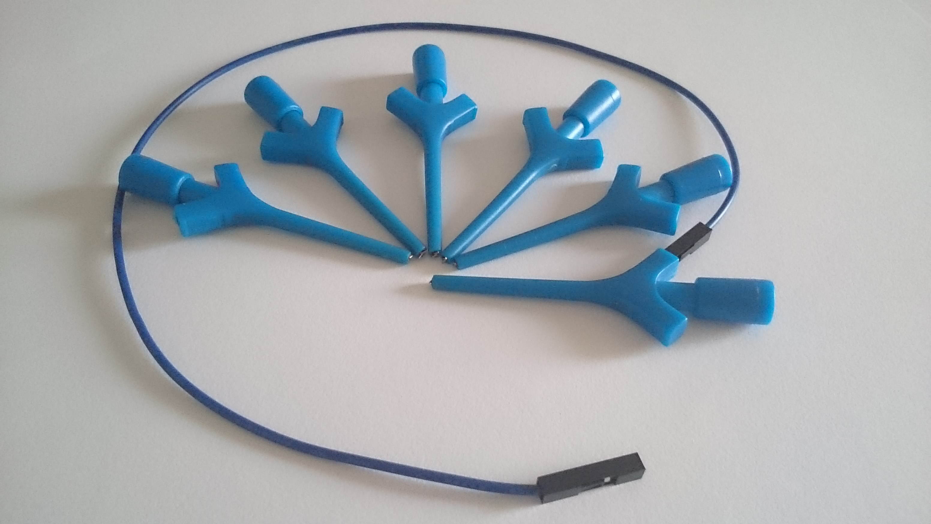 WWH-5Pieces Test clip with pin connection for equipment testing blue