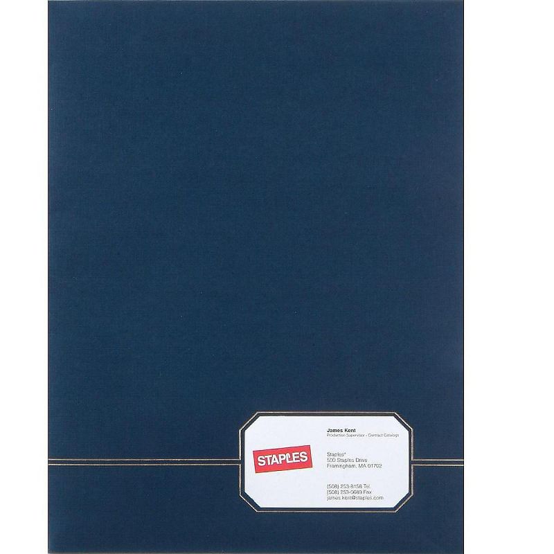Oxford Monogram Series Business Portfolio Cover Stock Blue/Gold 4/Pack 04162