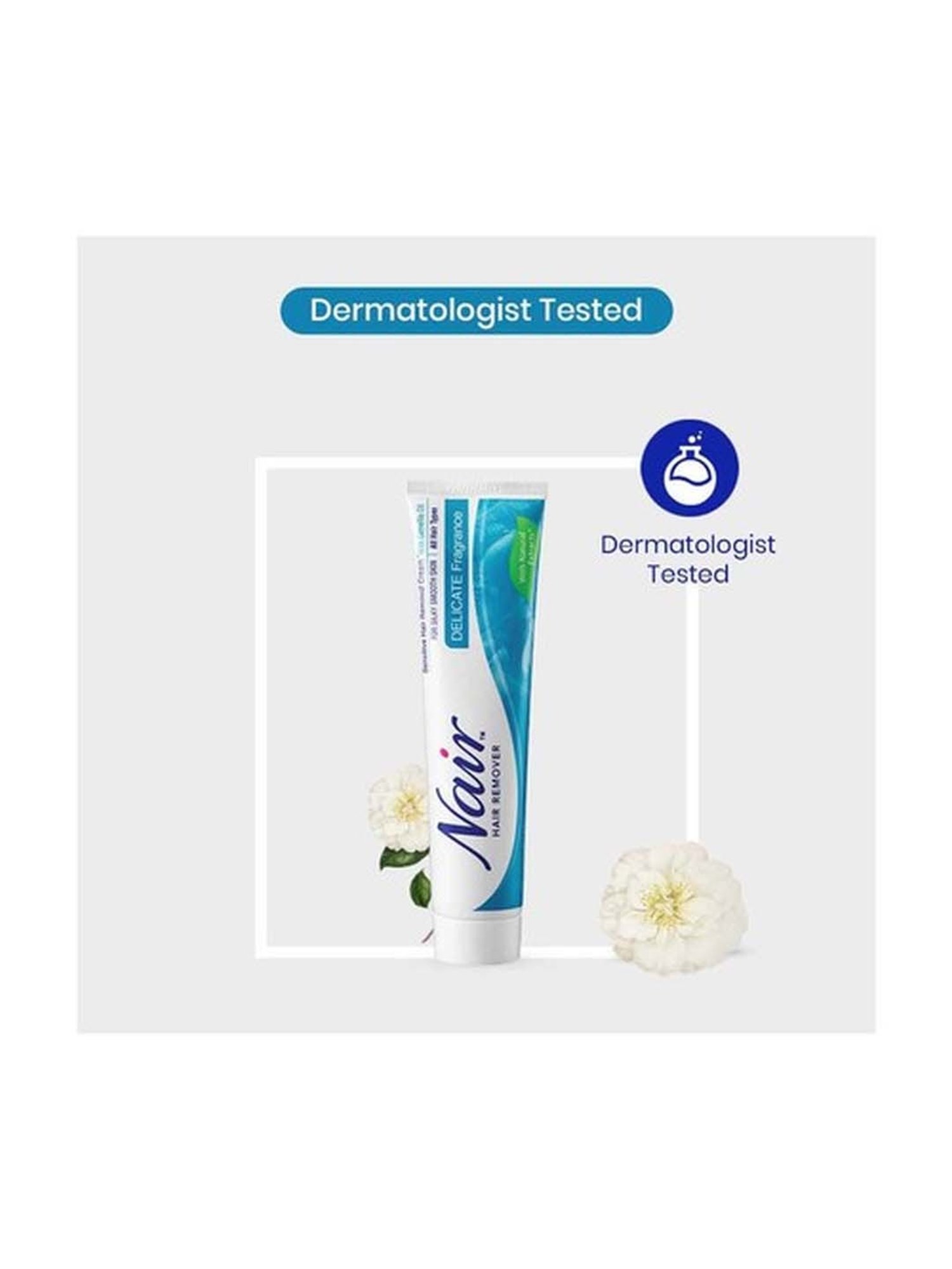 NAIR Hair Remover Sensitive Hair Removal Cream - Delicate Fragrance - 110 gm
