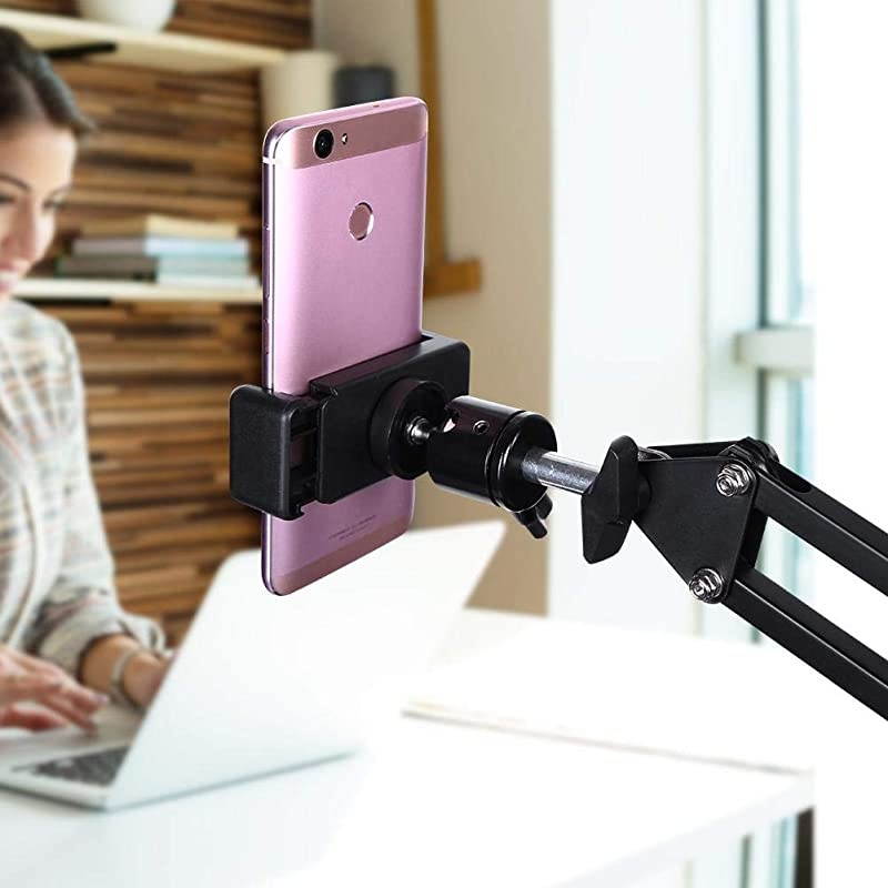 Cell Phone Holder Universal 360&deg; Rotation Long Arm Cellphone Stand Flexible Grip Mount Lazy Phone Holder Clip On Desktop Bed Lazy Bracket Support All Mobiles