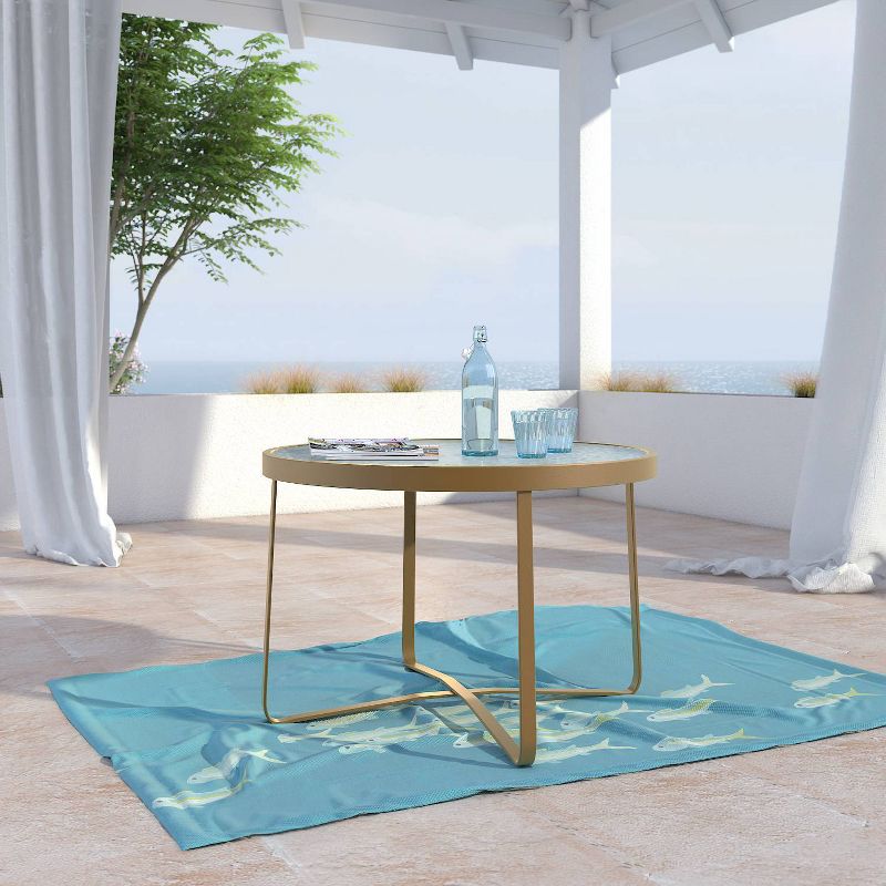 Mirabelle Outdoor Coffee Table - French Gold - Adore Decor