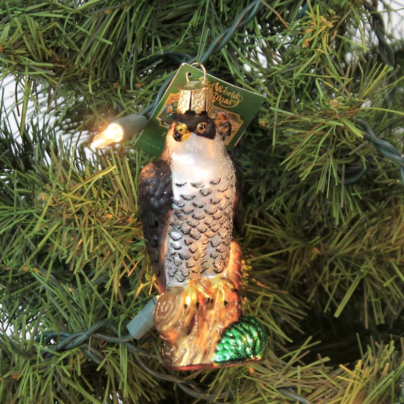 Old World Christmas 4.0" Peregrine Falcon Duck Hawk  -  Tree Ornaments