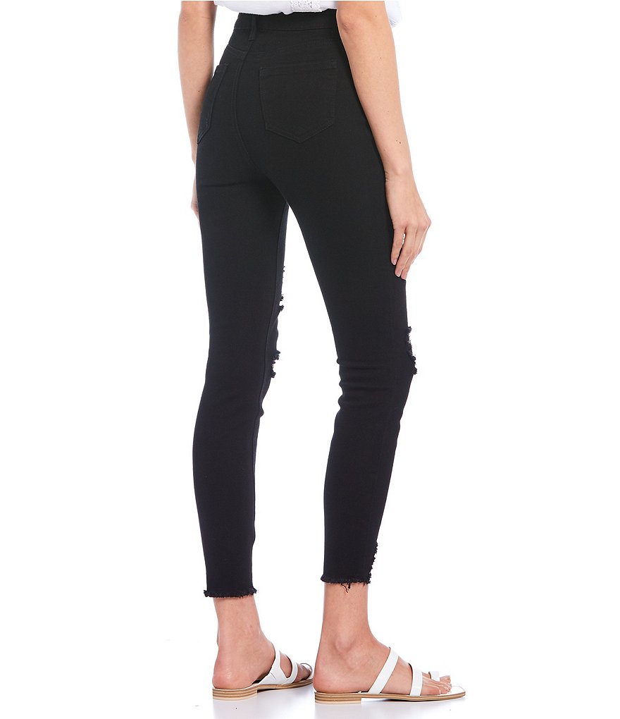 Hippie Laundry High Rise Destructed Throwback Skinny Jeans