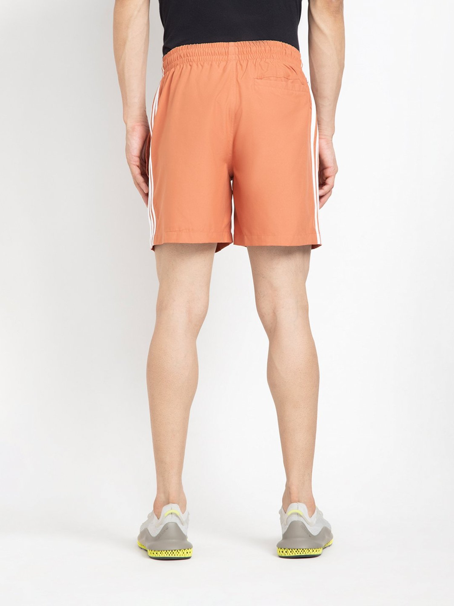 Adidas Originals Orange Striped Swim Shorts
