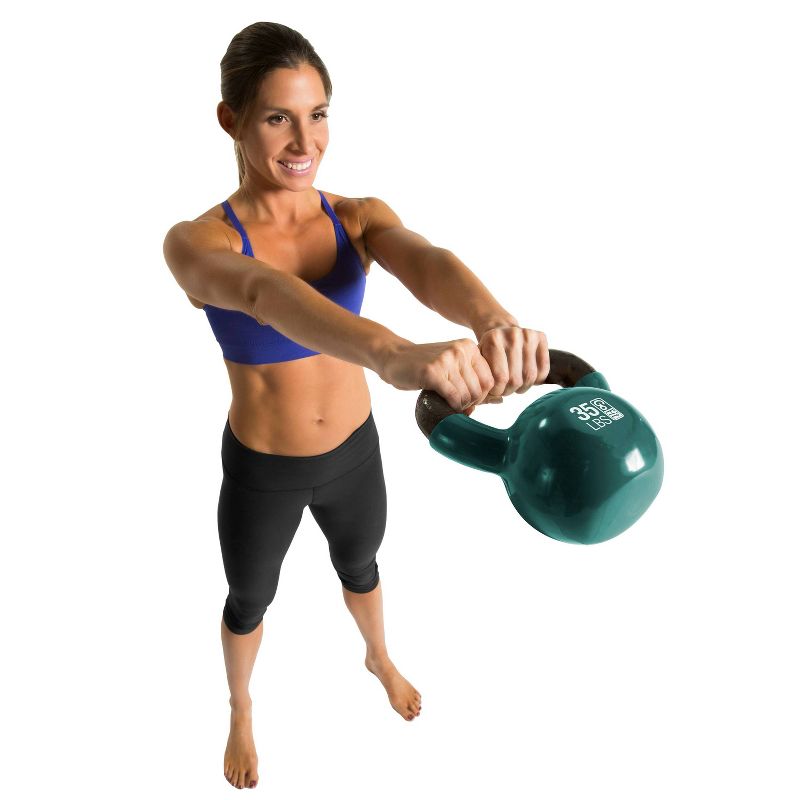 GoFit Kettlebell with Core DVD - Green (35 lbs.)