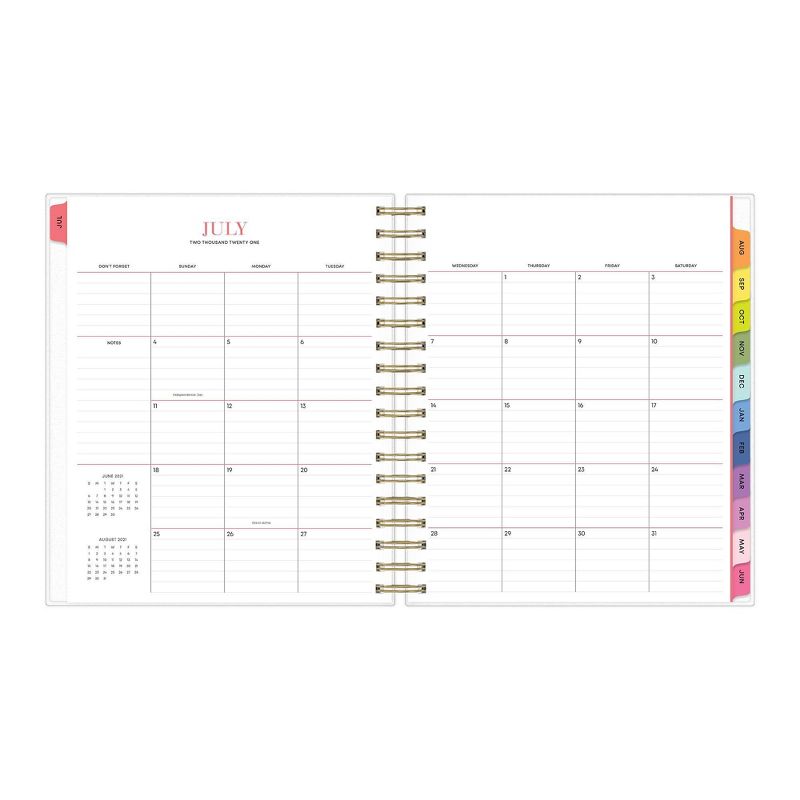 2021-22 Academic Planner 8" x 10" Flexible Cover Daily/Monthly Wirebound Modern Marble - The Home Edit
