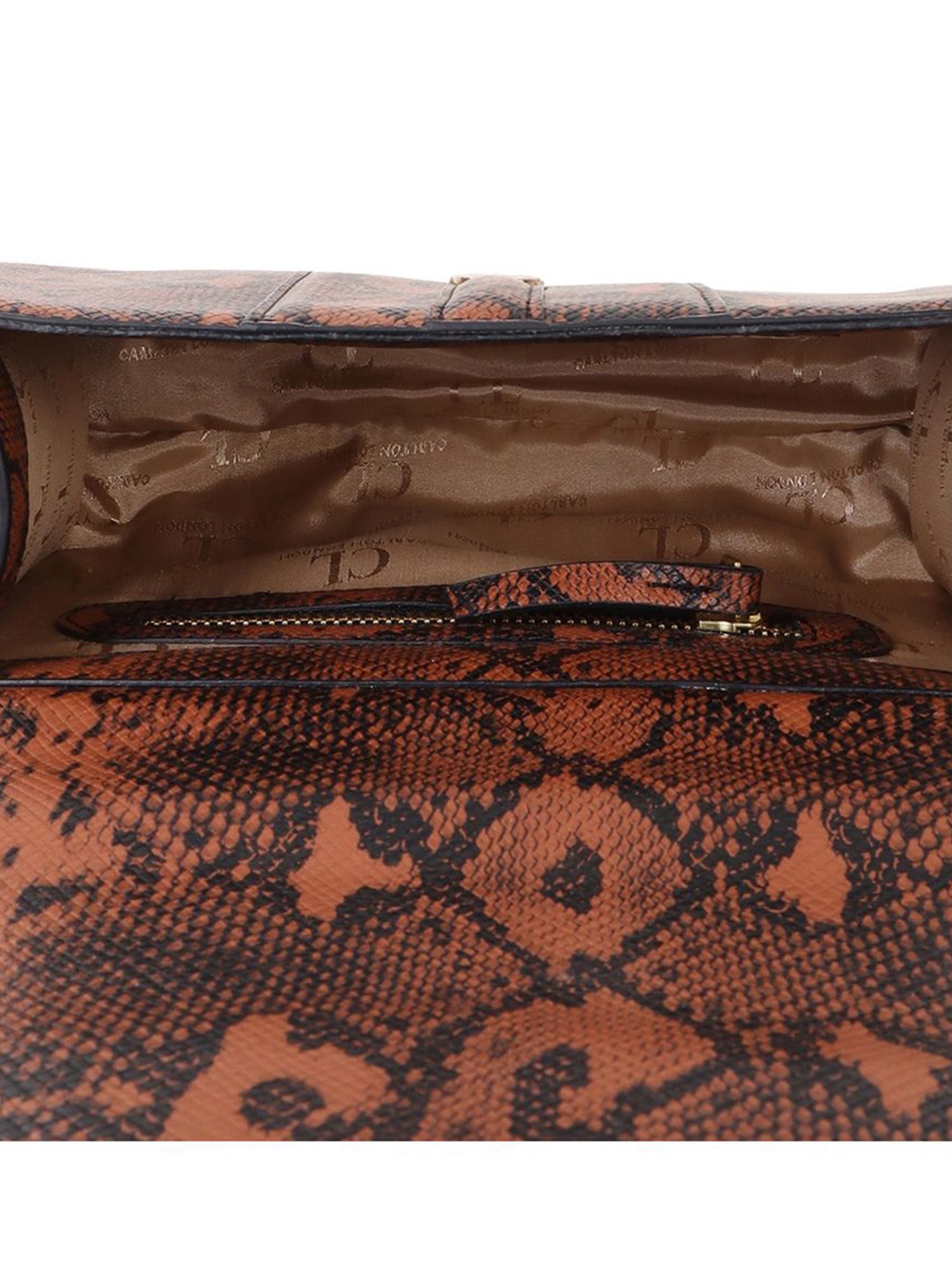 Carlton London Tan Animal Effect Medium Handbag