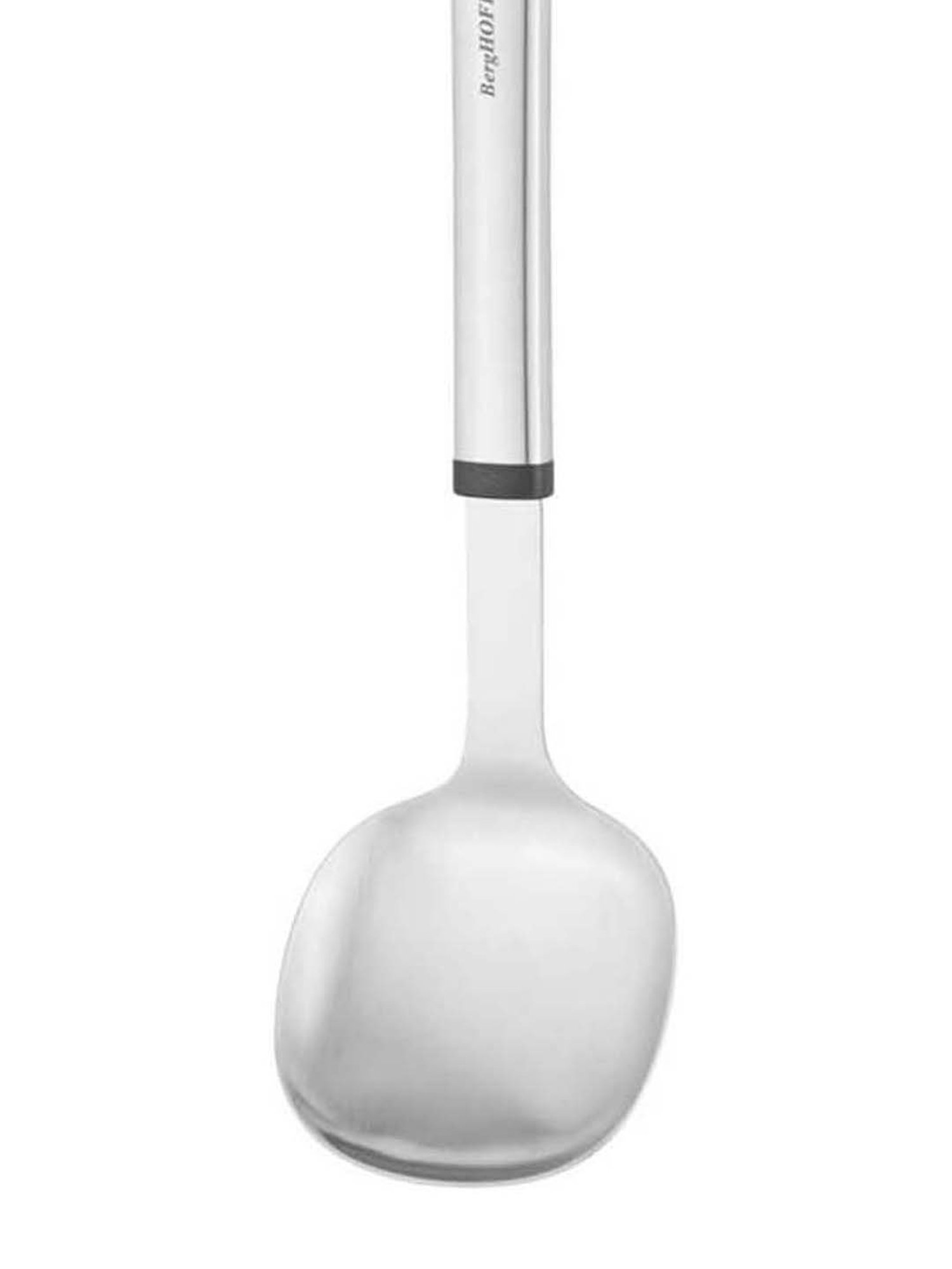 BERGHOFF Essentials Silver & Black Stainless Steel Rice Spoon - Set of 1