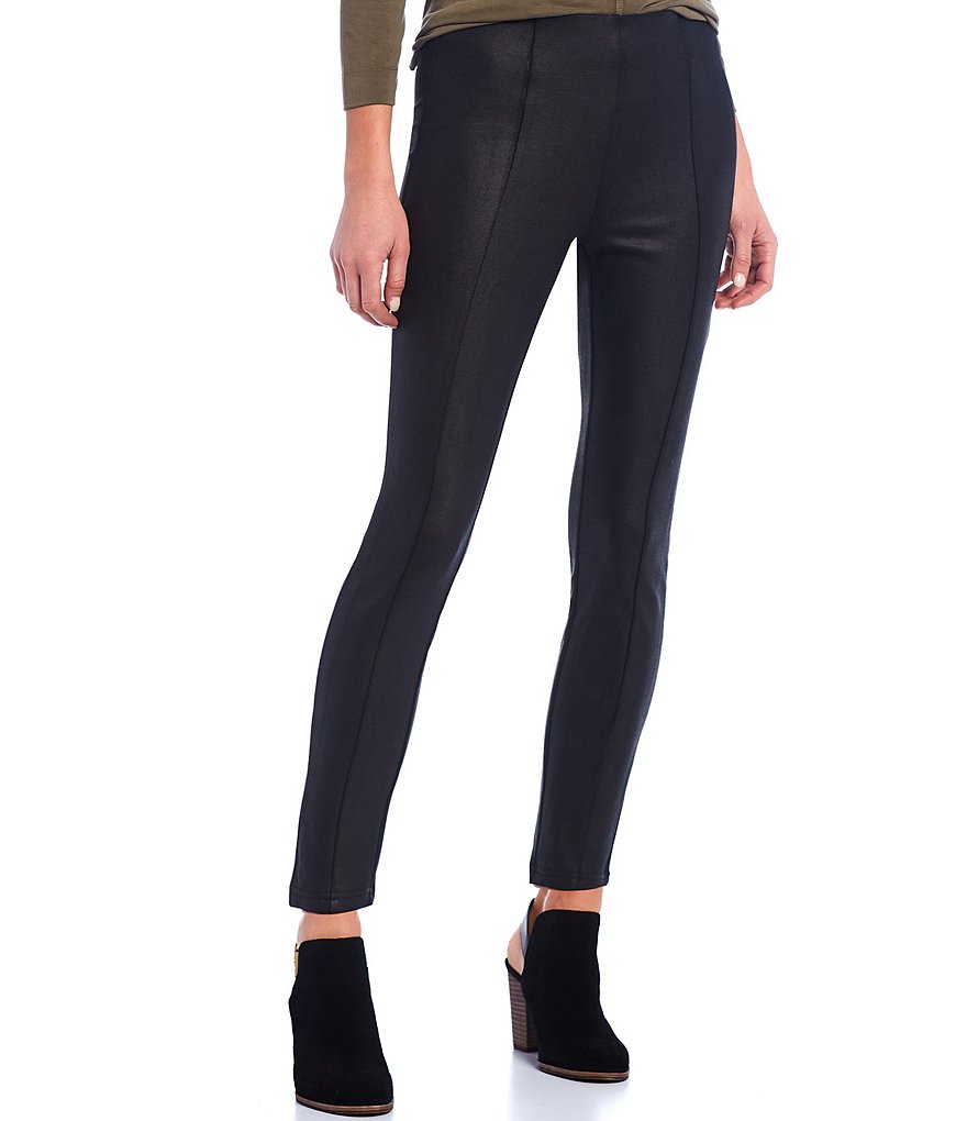 Gibson & Latimer Seam Front Coated Ponte High Rise Leggings