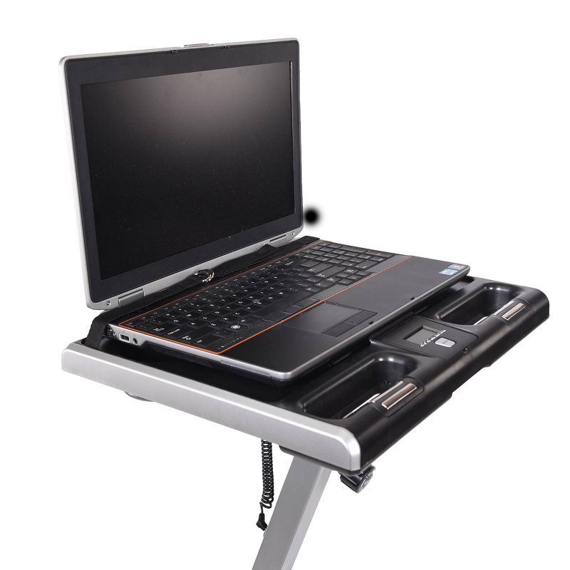 Stamina 2-in-1 Recumbent Cycling Workstation/Standing Desk - Chalk White