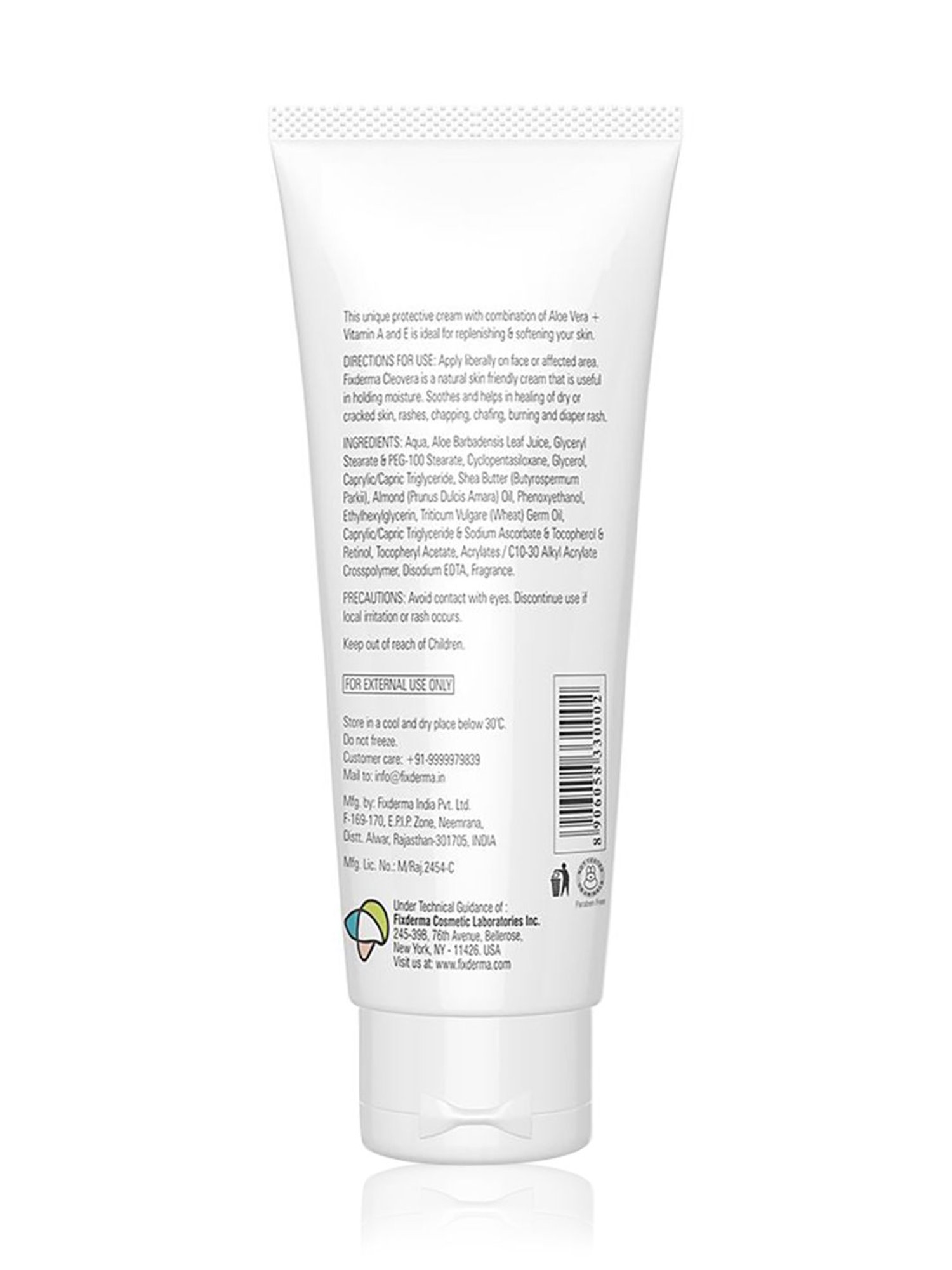 Fixderma Cleovera Cream, Reduces Inflammation, Redness & Calm Irritated Skin, Soothing Cream - 60 gm