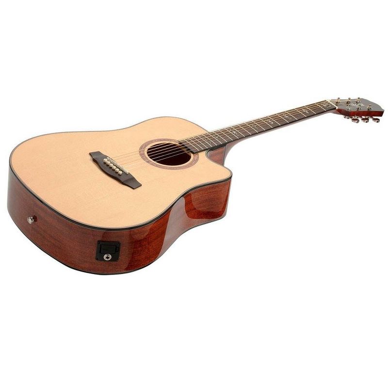 Monoprice Solid Top Acoustic Guitar - Spruce with Fishman Pickup Tuner and Protective Gig Bag - Idyllwild Series