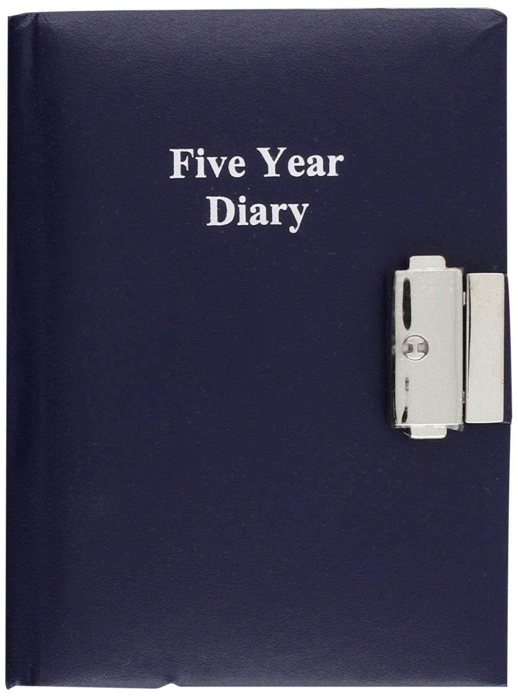 5 Year Undated Lockable Diary - Black Size: A6 - 4.13 by 5.83 inches