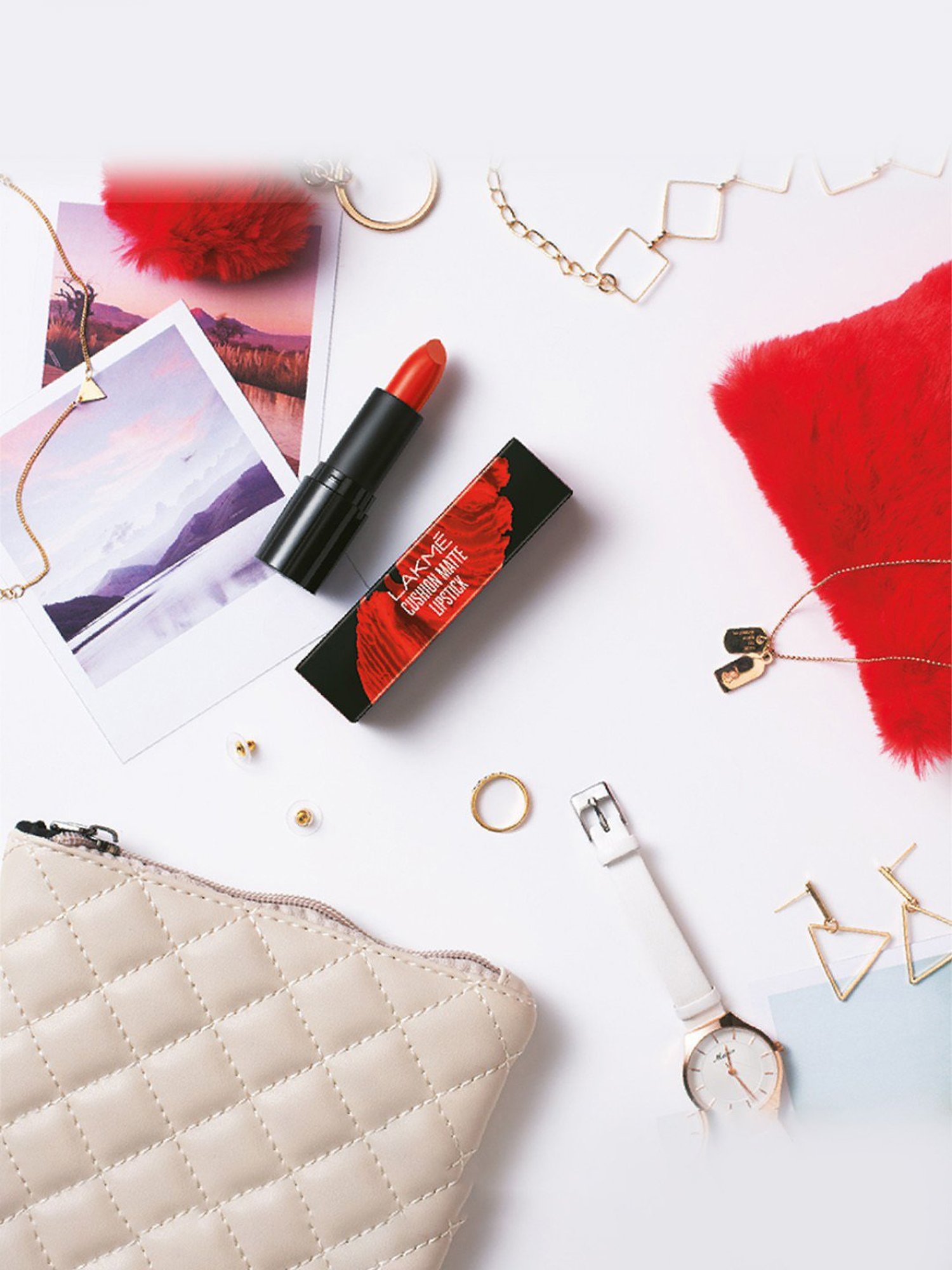 Lakme Cushion Matte Lipstick Pink Petal - 4.5 gm