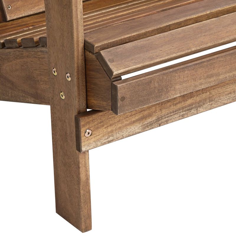 Teal Island Designs Kenneth Acacia Natural Wood Adirondack Chair