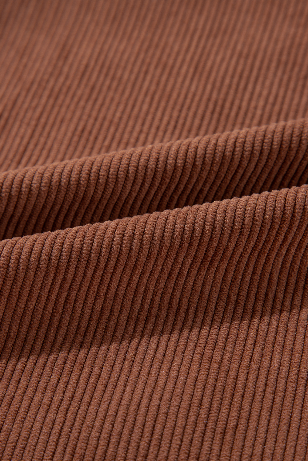 Khaki Plain Drop Shoulder Ribbed Trim Oversized Sweatshirt