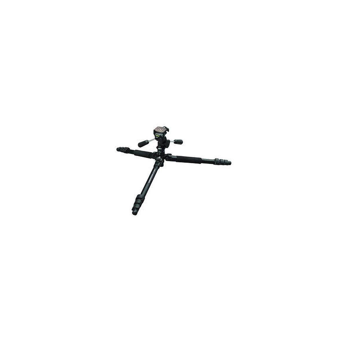 Tiffen VOYAGER 3H Aluminum Tripod with 3 Way Head - Black #VOYAGER3H