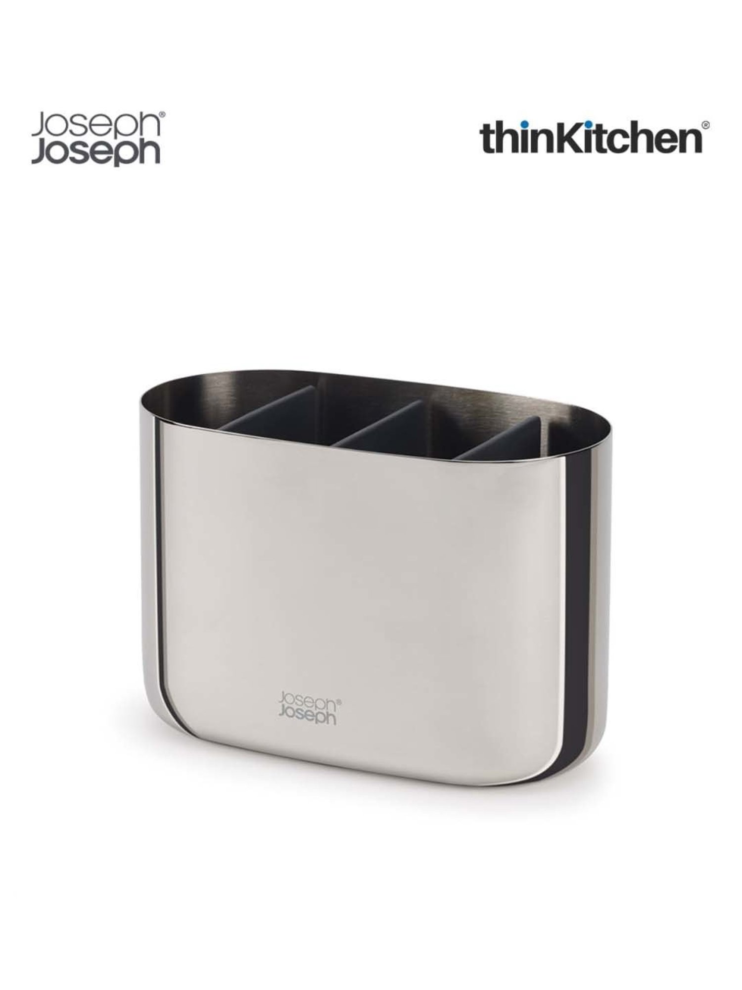 Joseph Joseph Silver Stainless Steel Easystore Luxe Toothbrush Caddy