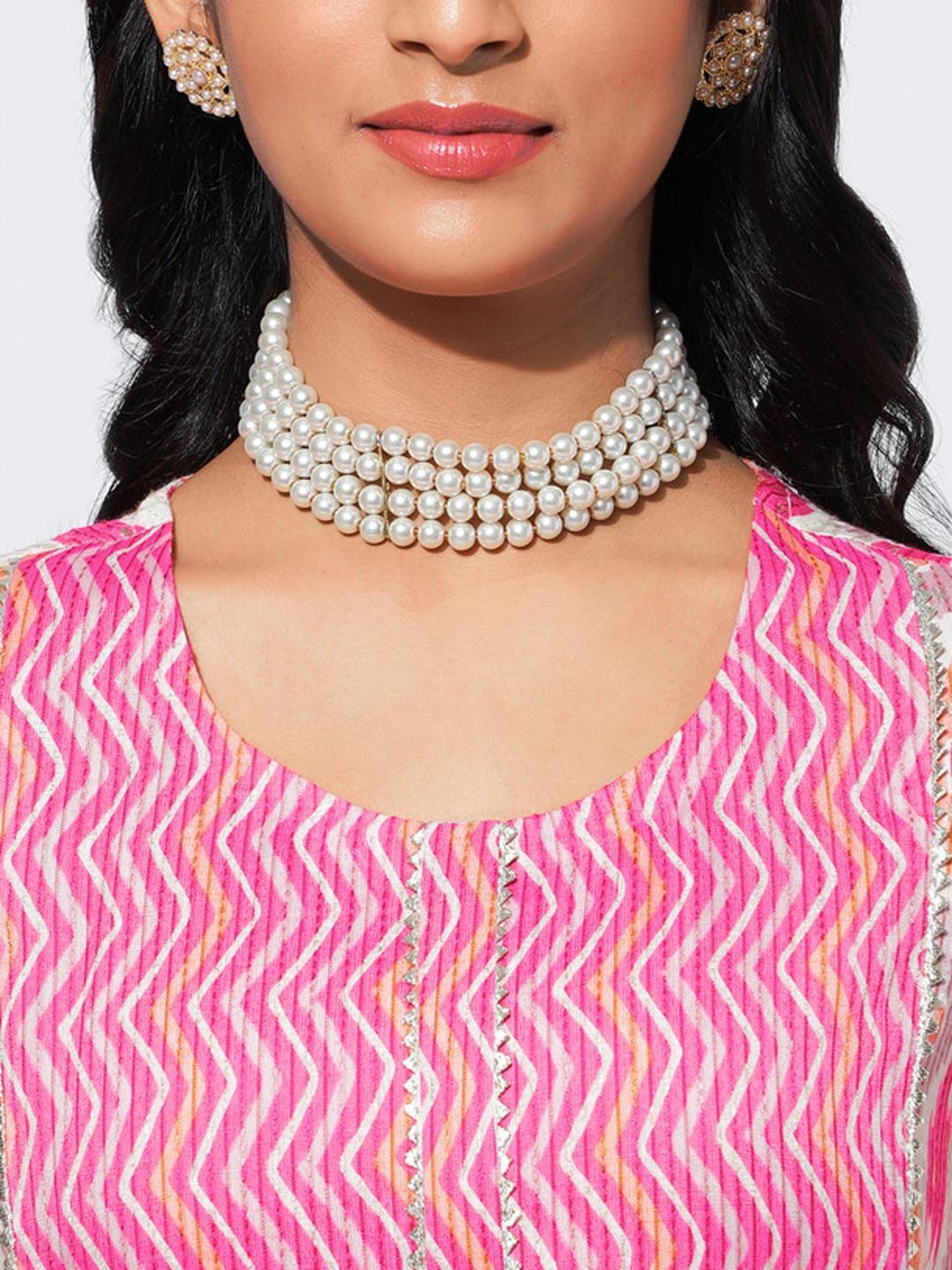 Skylee Pink Printed Kurta Pant Set With Dupatta