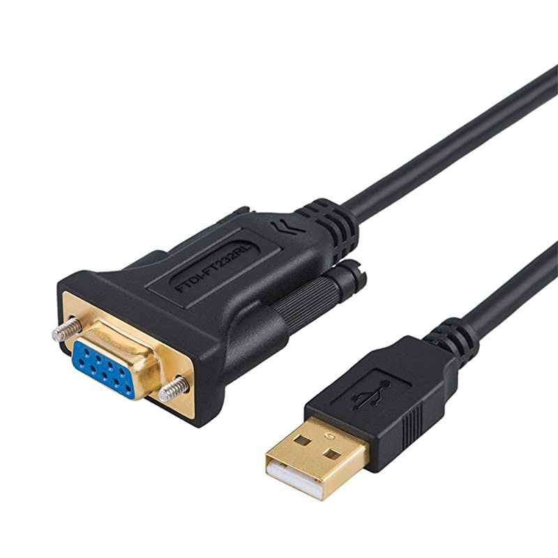 USB to RS232 Adapter with FTDI Chipset  66ft USB Male to RS232 Female DB9 Serial Converter Cable for Windows 10 81 8 7 Vista XP 2000 Linux and Mac OS X 106 and AboveBlack