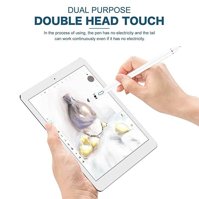 Stylus Pen for Touch Screens  Rechargeable 15 mm Fine Point Active Stylus Pen Smart Digital Pencil Compatible with iPad and Most Tablets High Precise Pencil with Glove