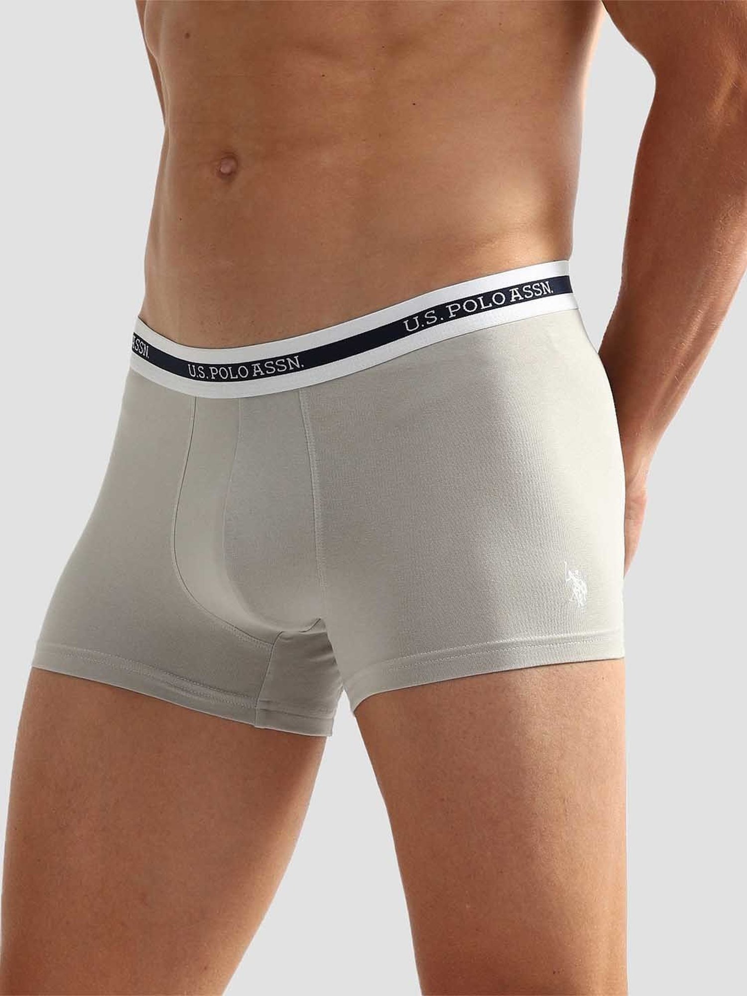 U.S. Polo Assn. Light Grey & Blue Trunks - Pack of 2