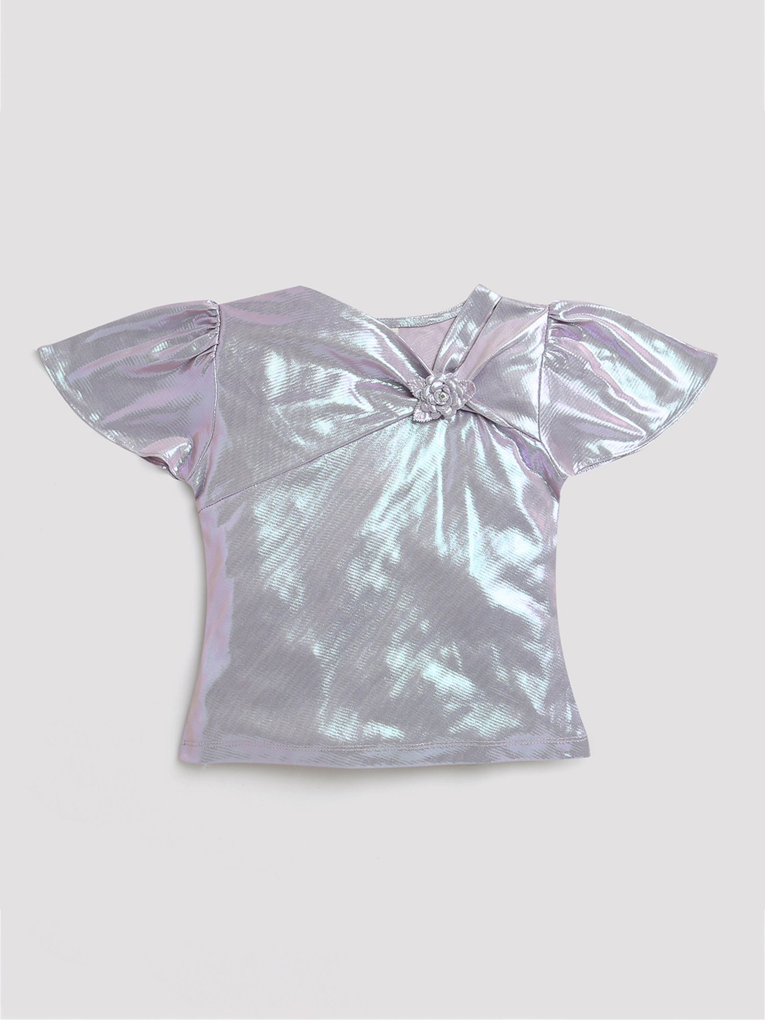 Tiny Girl Light Purple Solid Top
