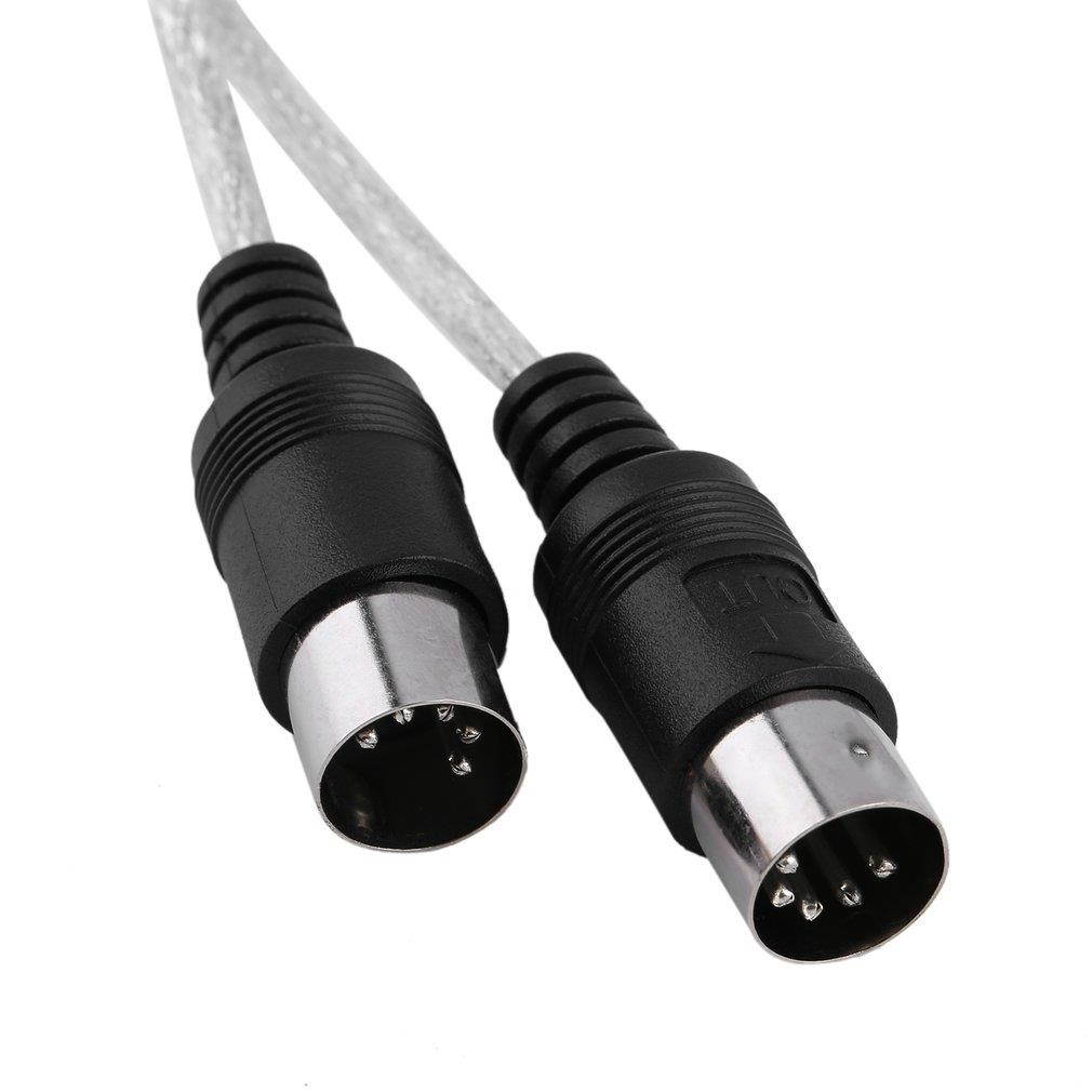 New USB IN-OUT MIDI Interface Cable Converter PC to Music Keyboard Cord