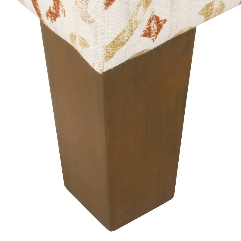 Square Storage Ottoman Burnt Orange/Cream Medallion - HomePop