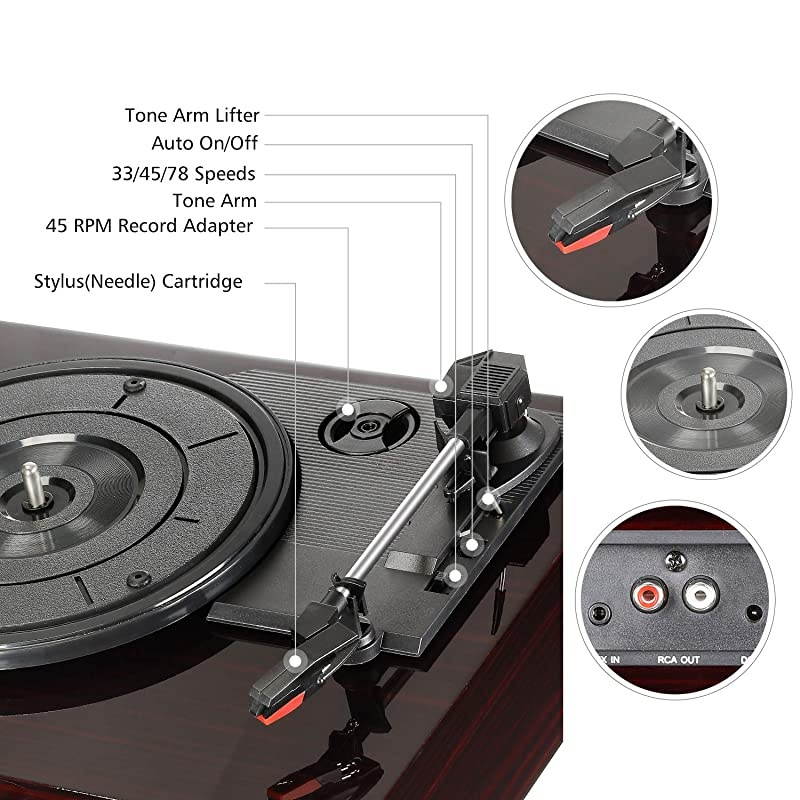 VICTROLA V50200BK V50    S RETRO RECORD PLAYER WITH BLUETOOTH  AND CD PLAYER   USB  BLACK