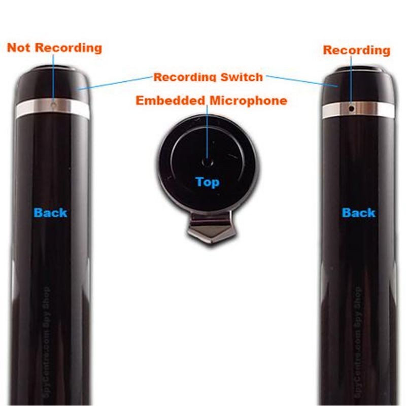 Small Voice Activated Digital Spy Pen Audio Recorder | Super Long 30 Day Standby Battery Life / 19 Hr Continuous | 144 Hour Recording Capacity 8GB Recording / Listening Device USB Interface
