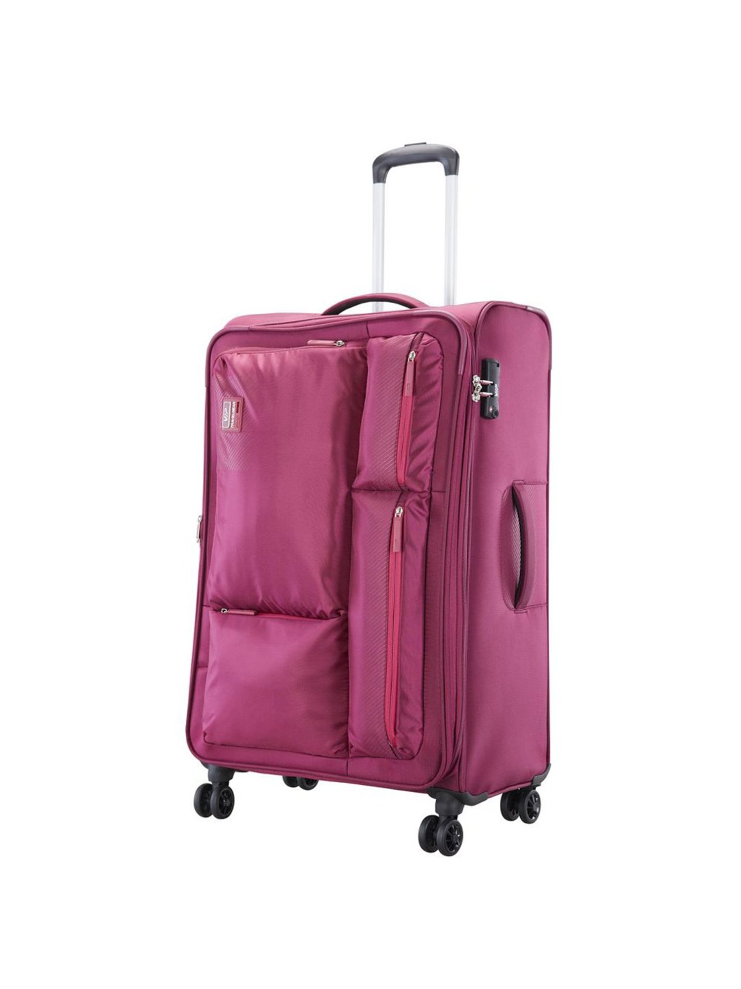 VIP Adept Red Solid Soft Large Trolley Bag - 32 cm