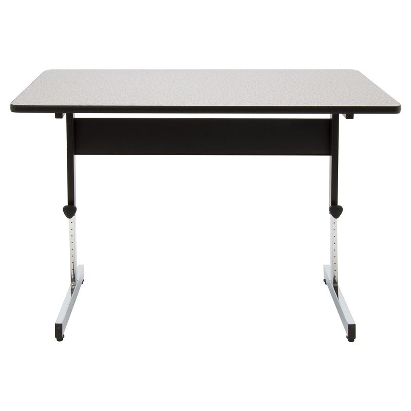 47.5" Canvas & Color Adjustable All Purpose Desk Black/Gray - Calico Designs