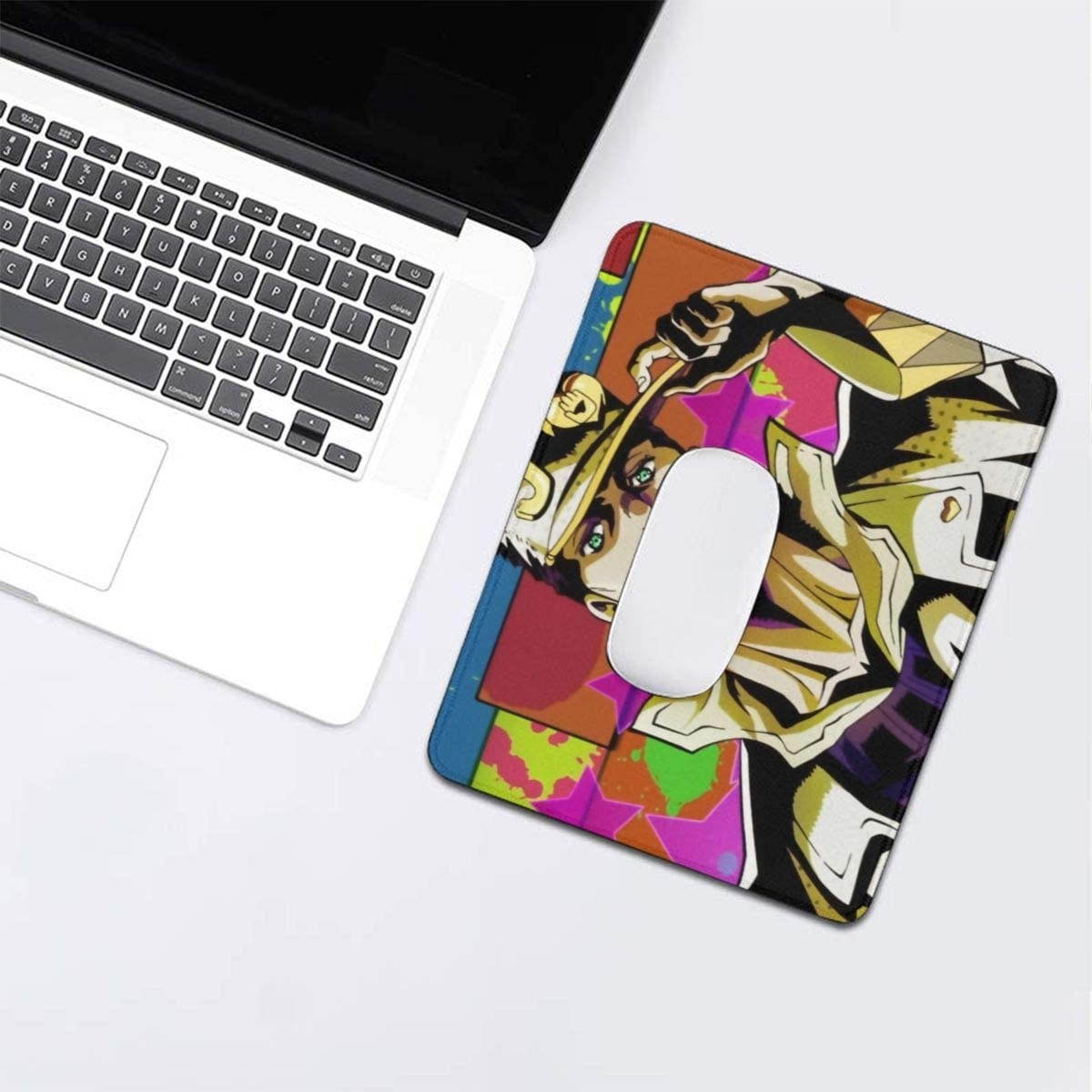JoJo's Bizarre Adventure Mouse Pad Non-Slip Mouse Pad Rectangle Rubber Gaming Mouse Pad Anime Mouse Pad Black 7.9 X 9.5 in
