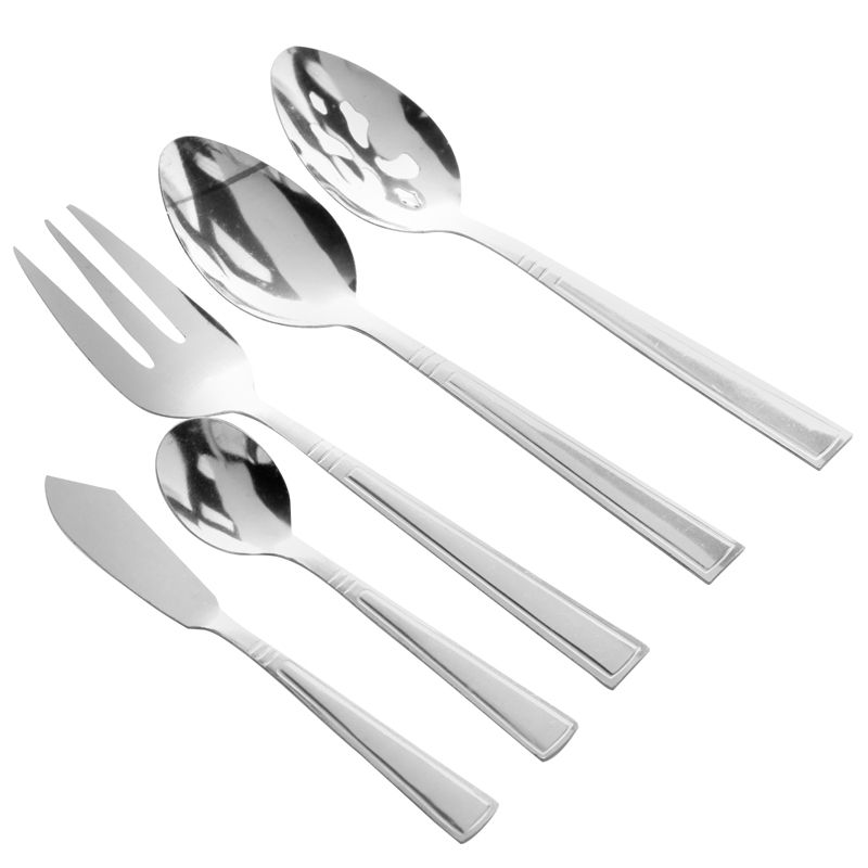 Gibson Home Astonshire 45 Peice Tumble Finish Flatware Set