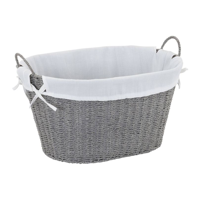 Household Essentials Paper Rope Laundry Basket Gray