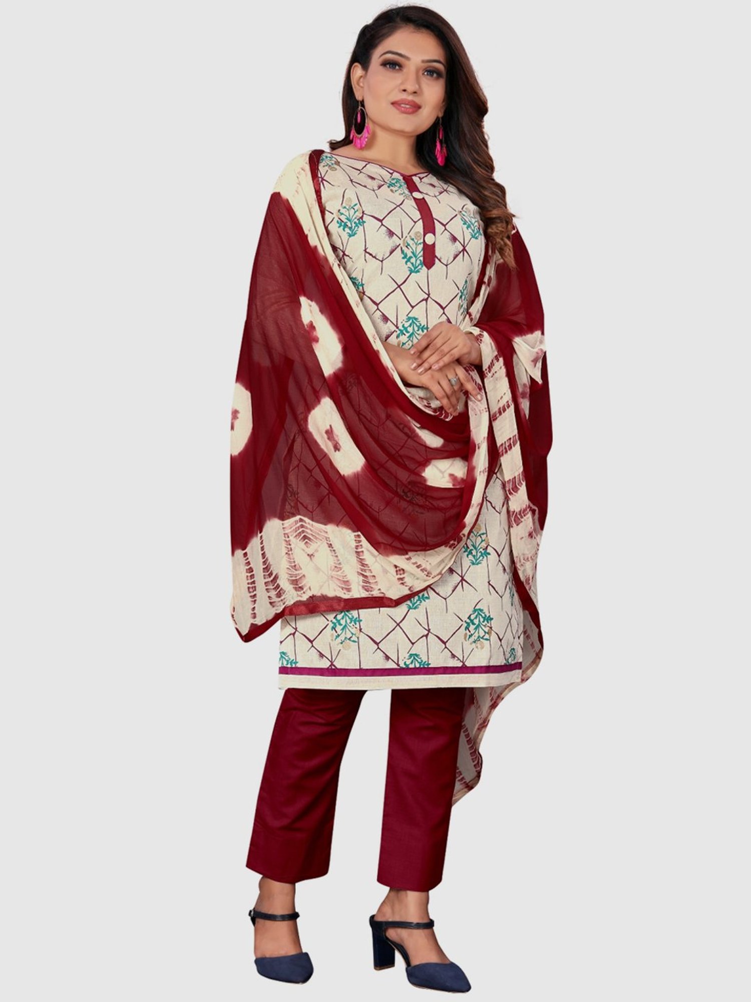 Salwar Studio Red Embroidered Blouse