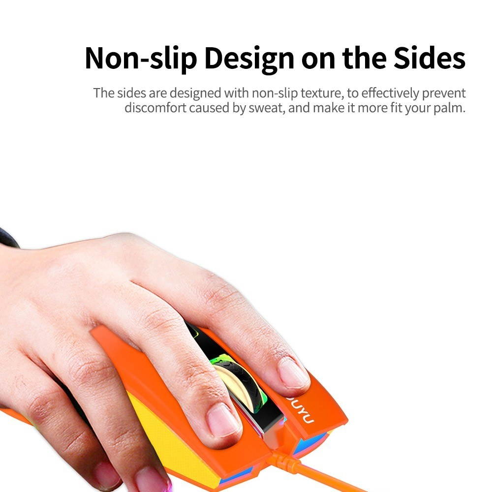 DMG700 Wired Gaming Mouse 16000DPI Game/Office Dual Modes Mice Laptop Desktop PC Accessory Orange