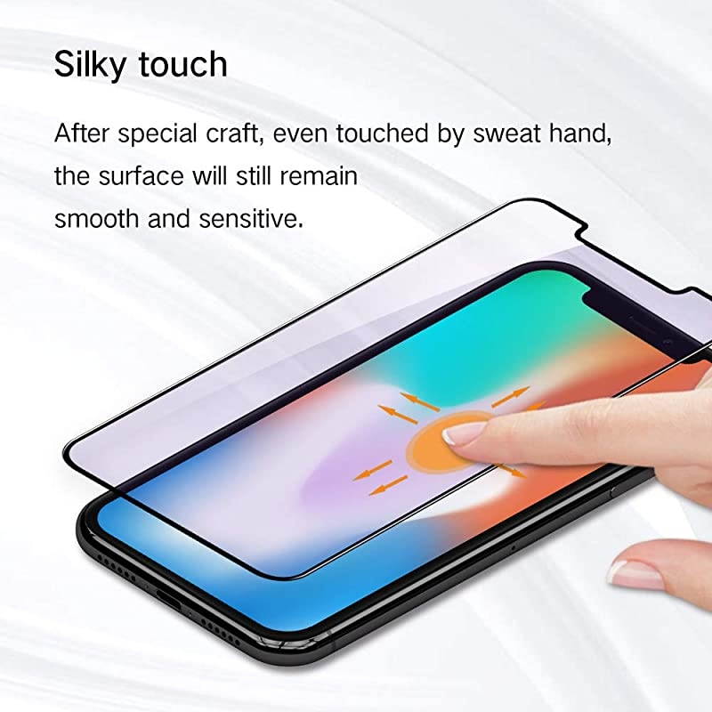 Clear Screen Protector compatible with iPhone 11 Pro 2019 58 iPhone Xs iPhone X iPhone 10 Anti Blue Light Filter Easy Installation Frame Case Friendly Premium Tempered Glass