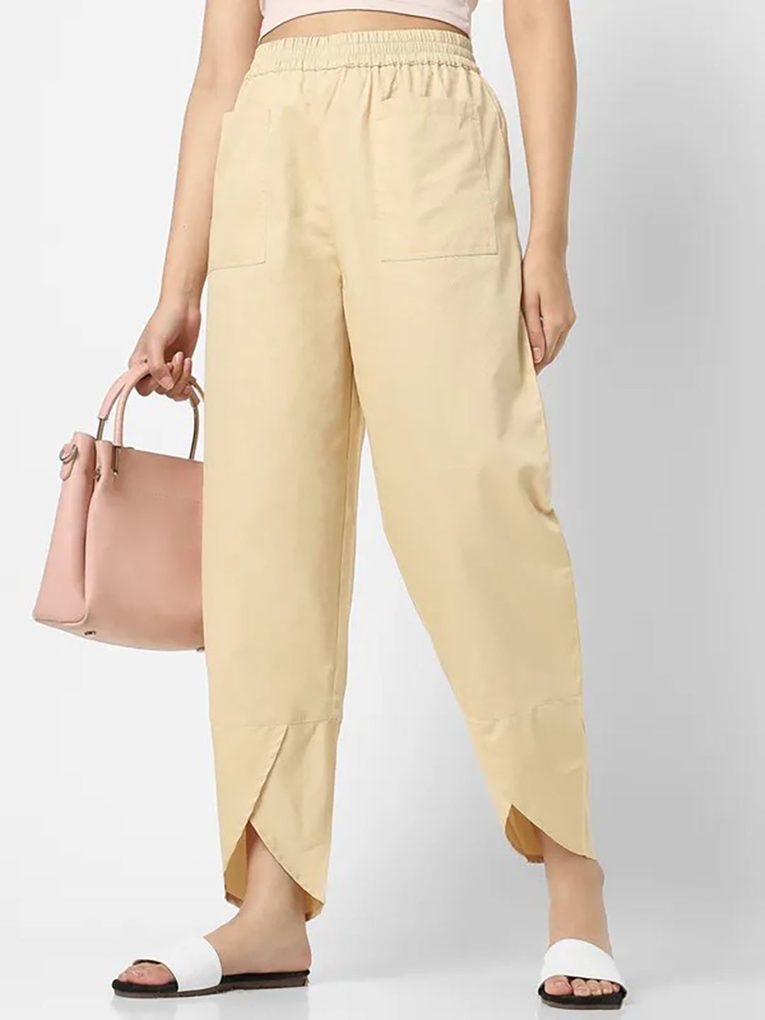 Mystere Paris Beige Cotton Lounge Pants
