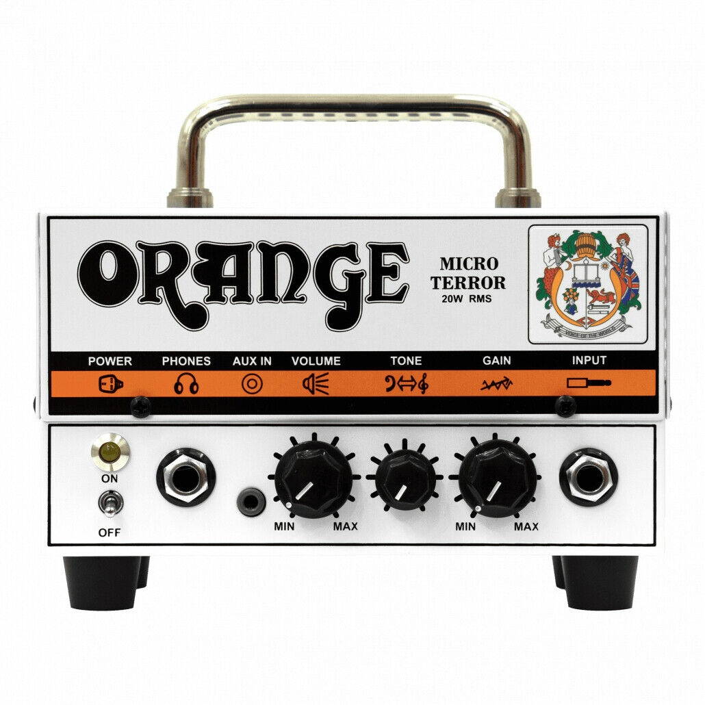 Orange MT20 Micro Terror 20-Watt Mini Guitar Amplifier Head w/ Instrument Cable