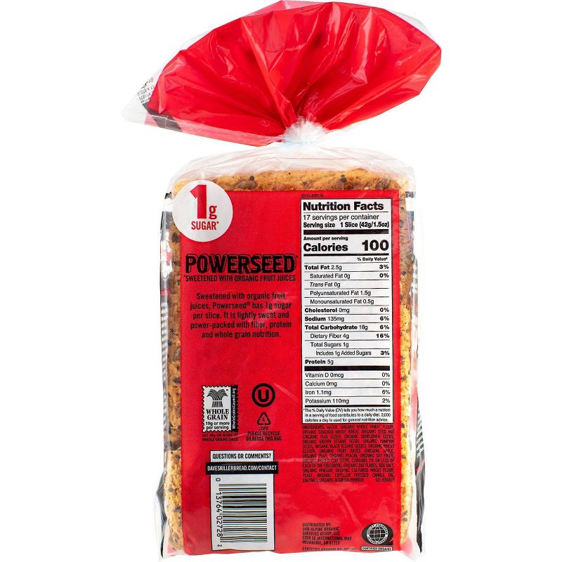 Dave's Killer Bread Organic Powerseed Sandwich Bread - 25oz