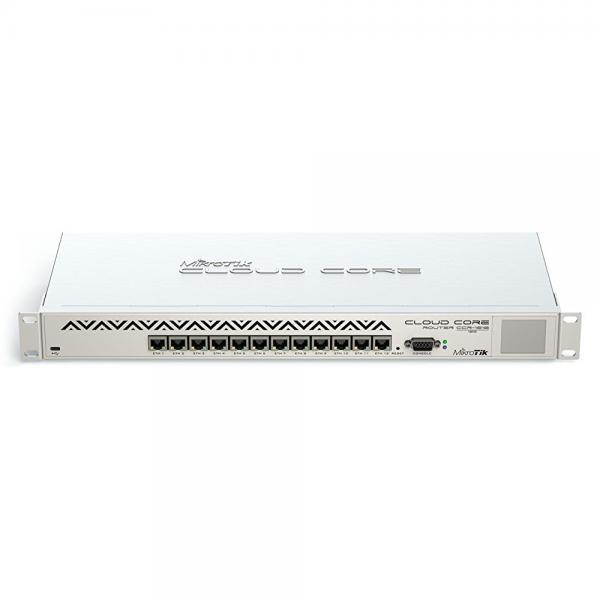 Mikrotik CCR1016-12G 12 Gigabit Ethernet Ports Industrial Grade Cloud Core Router with 16 core CPU plus 2GB RAM and Touchscreen LCD