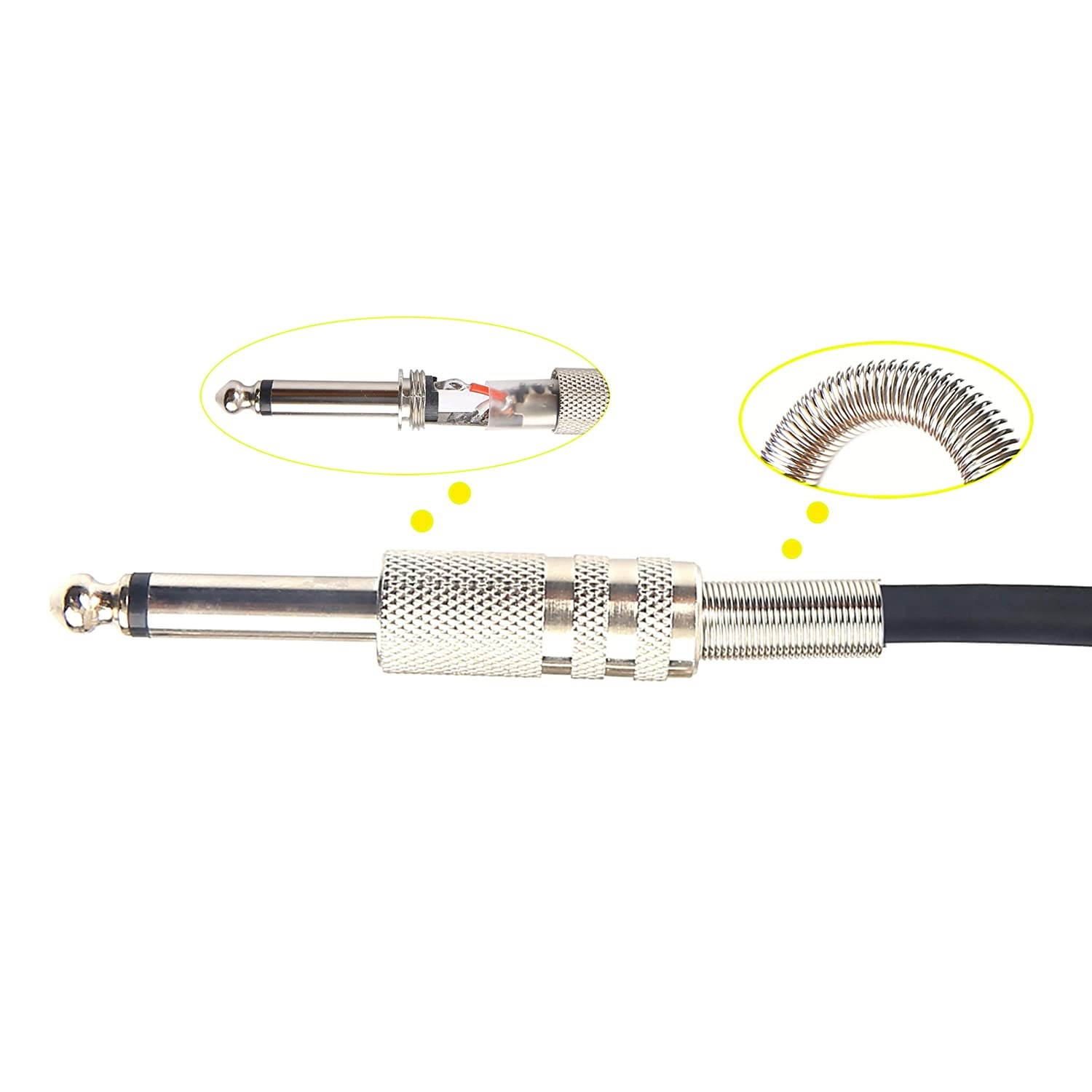 Devinal Unbalanced XLR Male to 1/4" Inch TS Mono Male Plug Audio Connector, 6.35mm to XLR Cable for Amplifiers, Instruments etc.[10 Feet]