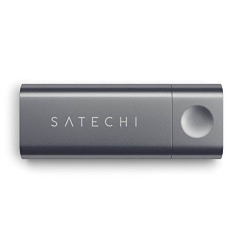 Satechi Aluminum Type-C Micro/SD Card Reader - Compatible with 2018 MacBook Air, 2018 iPad Pro, 2016/2017/2018 MacBook Pro/MacBook, Microsoft Surface Go and More (Silver)