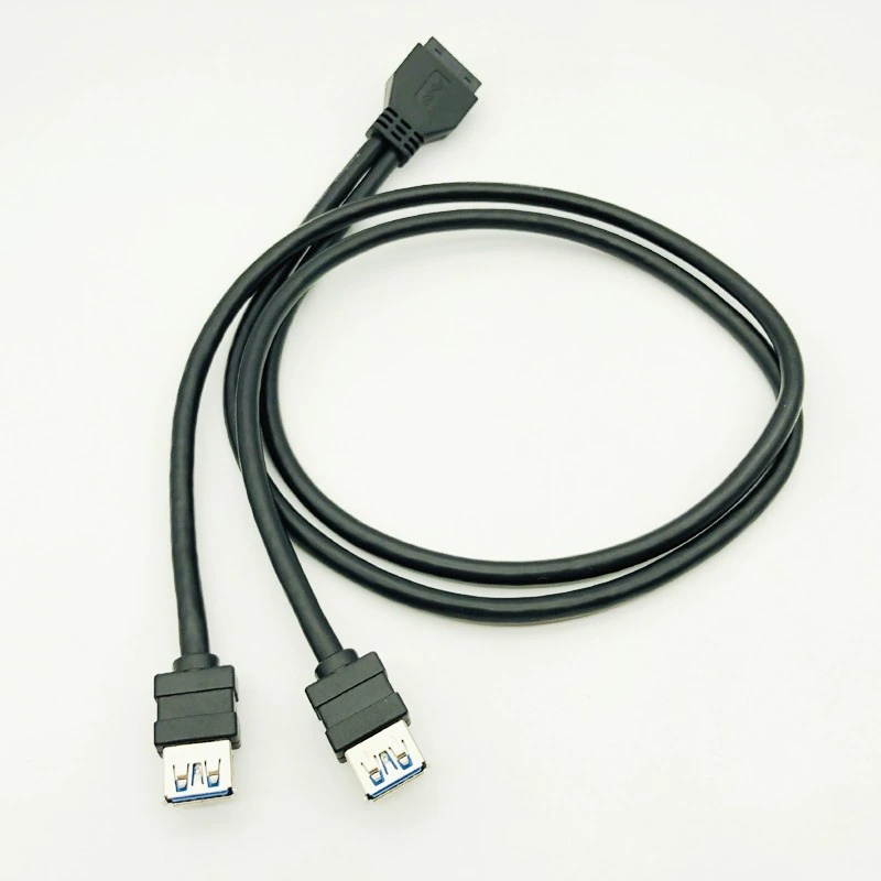 USB 3.0 20Pin Front Panel Cable USB3.0 Hub USB 3.0 Dual Port USB 3.0 Female to Motherboard 20 Pin Header Connector Adapter Cable