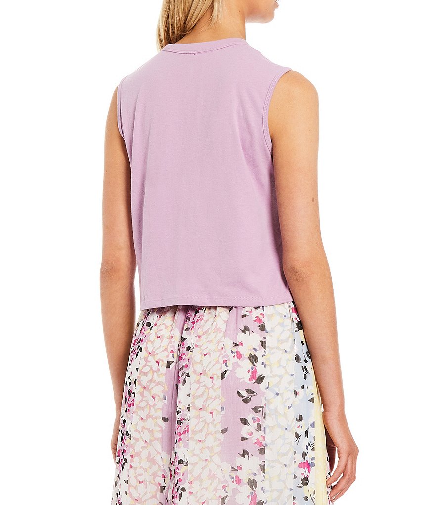 French Connection Knit Jersey Crew Neck Tank