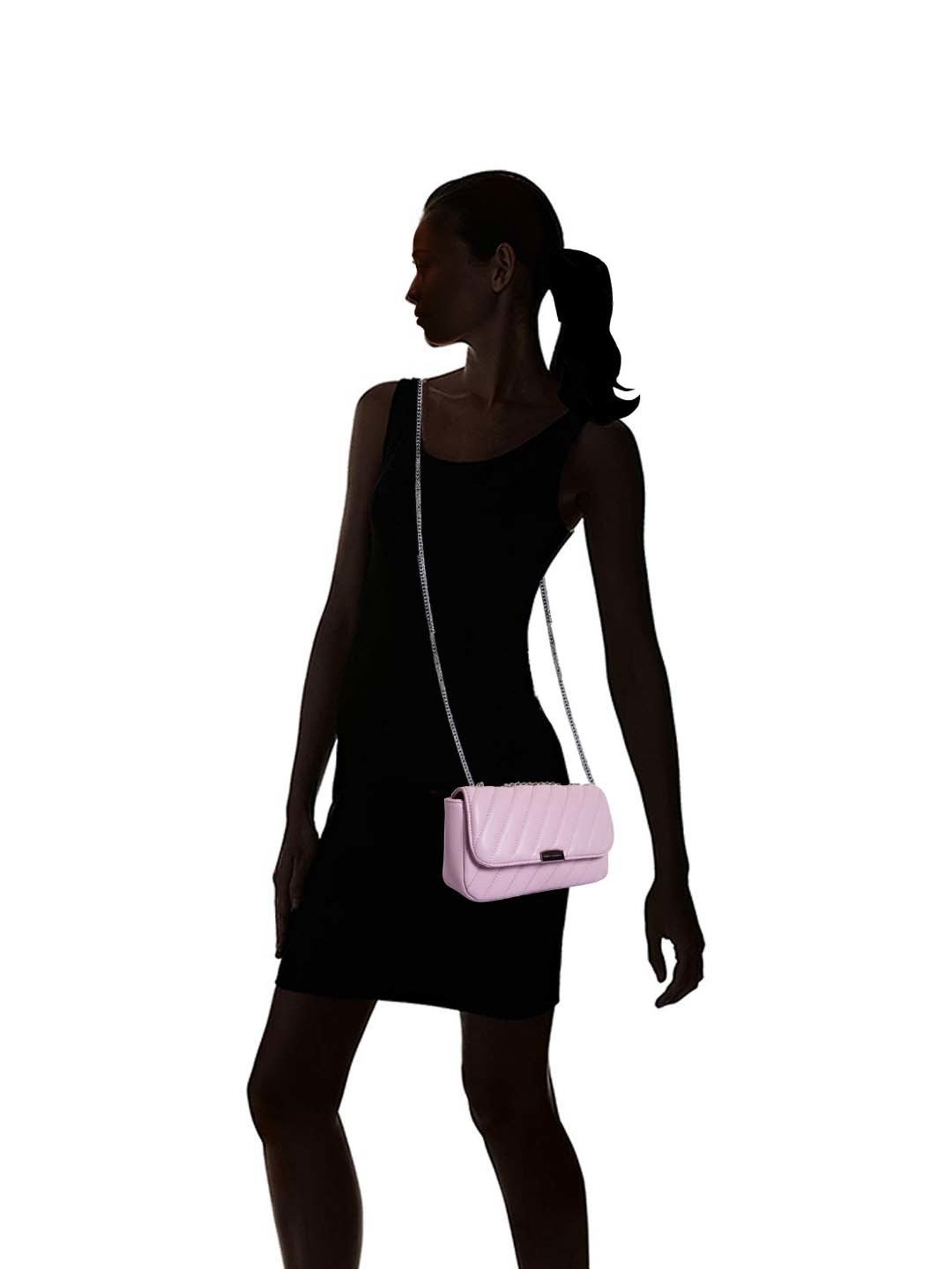 Lino Perros Pink Quilted Medium Sling Handbag