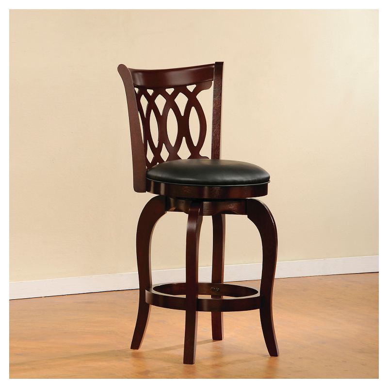 24" Parma Swivel Counter Height Barstool Chocolate - Inspire Q